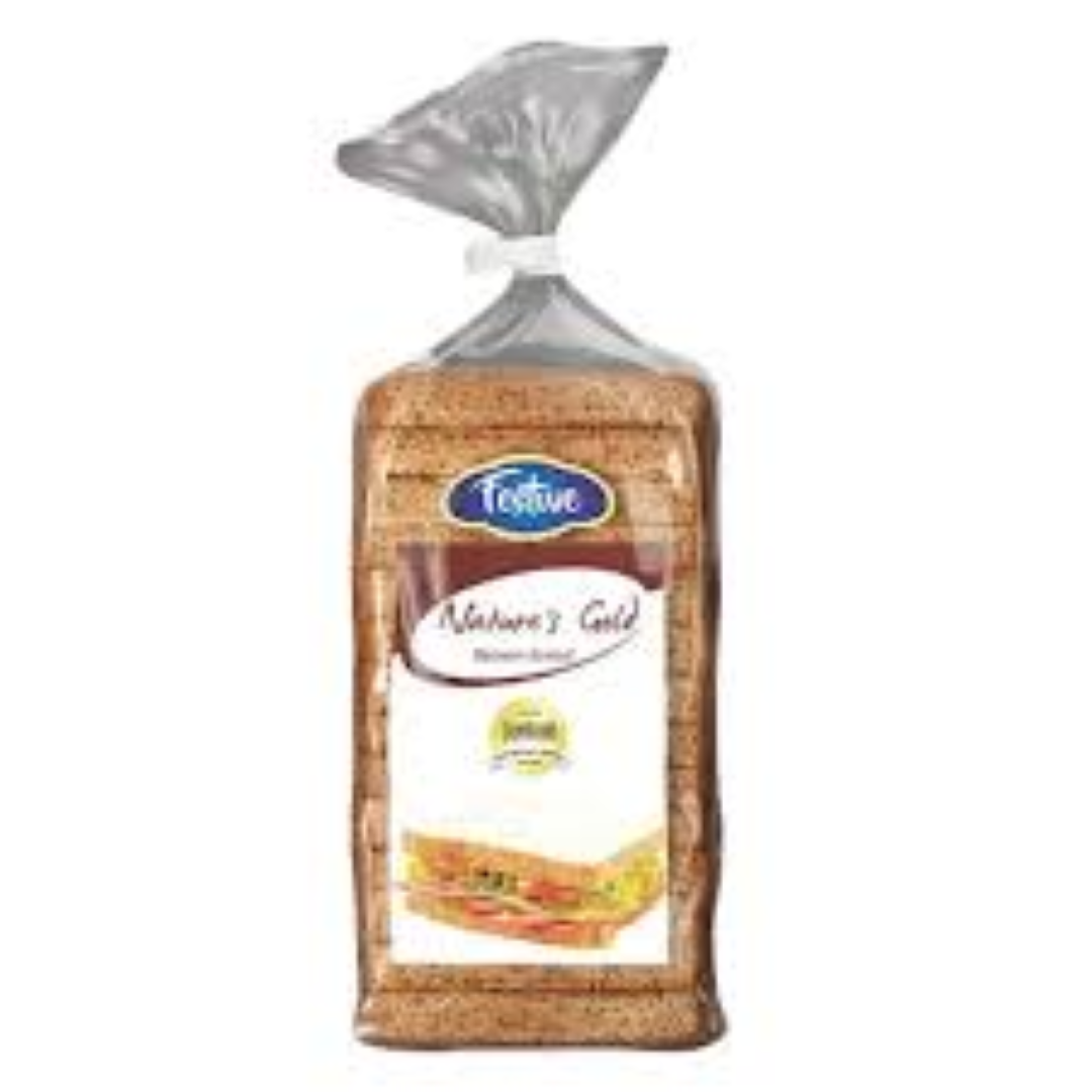 NATURES GOLD BROWN BREAD 600G